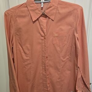 Cinch Men's Peach Button-Down Shirt